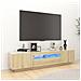 Mobile Porta TV con Luci LED Rovere Sonoma 180x35x40 cm - Foto miniatura 3