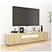 Mobile Porta TV con Luci LED Rovere Sonoma 180x35x40 cm - Foto miniatura 6
