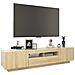 Mobile Porta TV con Luci LED Rovere Sonoma 180x35x40 cm - Foto miniatura 7