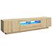 Mobile Porta TV con Luci LED Rovere Sonoma 180x35x40 cm - Foto miniatura 1