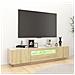 Mobile Porta TV con Luci LED Rovere Sonoma 180x35x40 cm - Foto miniatura 9