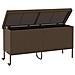 Contenitore da Giardino con Ruote Marrone Polyrattan - Foto miniatura 5