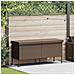 Contenitore da Giardino con Ruote Marrone Polyrattan - Foto miniatura 6