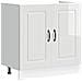 Mobile Base Lavello Kalmar Bianco Lucido 80x46x81,5 Cm - Foto miniatura 2