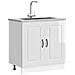 Mobile Base Lavello Kalmar Bianco Lucido 80x46x81,5 Cm - Foto miniatura 1