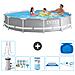 Piscina Fuori Terra - In Giro - 366x76 Cm - Grigio - Include Accessori Coordinati A2106 - Foto miniatura 1