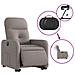 Poltrona Alzapersona Reclinabile Elettrica Tortora In Tessuto - Foto miniatura 4