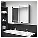 Armadietto Bagno Con Specchio E Led Grigio Lucido 80x12x68 Cm - Foto miniatura 8