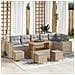 Set di Divani da Giardino in Polyrattan Beige 10 pezzi con Cuscini di , Set di Mobili da Giardino in Polyrattan Beige 4 pezzi con Cuscini di - Foto miniatura 2