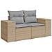 Set di Divani da Giardino in Polyrattan Beige 10 pezzi con Cuscini di , Set di Mobili da Giardino in Polyrattan Beige 4 pezzi con Cuscini di - Foto miniatura 6