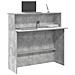 Banco Reception Grigio Cemento 100x50x103,5cm Legno Multistrato - Foto miniatura 2