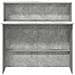 Banco Reception Grigio Cemento 100x50x103,5cm Legno Multistrato - Foto miniatura 5