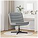 Poltrona Girevole Grigio chiaro Tessuto Standard Ergonomica - Foto miniatura 3
