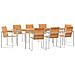 Set da Pranzo da Giardino  9 Pezzi in Legno Massello di Acacia, Tavolo da Pranzo Esterno  200x90x74.5 cm in Legno Massello di Acacia - Foto miniatura 1