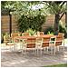 Set da Pranzo da Giardino  9 Pezzi in Legno Massello di Acacia, Tavolo da Pranzo Esterno  200x90x74.5 cm in Legno Massello di Acacia - Foto miniatura 2