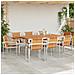 Set da Pranzo da Giardino  9 Pezzi in Legno Massello di Acacia, Tavolo da Pranzo Esterno  200x90x74.5 cm in Legno Massello di Acacia - Foto miniatura 4