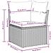 Set Divano da Giardino 6pz con Cuscini Grigio Chiaro Polyrattan - Foto miniatura 7