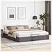 Struttura Letto Pouf senza Materasso 160x200 cm Similpelle - Foto miniatura 3