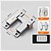 Serratura Per Porta Scorrevole 90°/180° Compatibile Con Porte Scorrevoli E Porte Da Fienile, Installazione Con Fori Inclusi Viti Silver - Foto miniatura 3