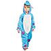 Pigiama Per Bambini Kigurumi Onesie Costume Sulivan Blu 105-115 - Foto miniatura 2