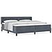 Letto Box Spring con Materasso Nero 100x200 cm in Velluto - Foto miniatura 4