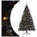 Albero di Natale con luci a corde decorative Nero 240 cm PVC - Foto miniatura 1