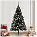 Albero di Natale con luci a corde decorative Nero 240 cm PVC - Foto miniatura 2