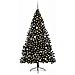 Albero di Natale con luci a corde decorative Nero 240 cm PVC - Foto miniatura 3