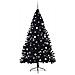 Albero di Natale con luci a corde decorative Nero 240 cm PVC - Foto miniatura 5