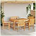 Set da Pranzo per Giardino 6 pcs Marrone 150 x 90 x 74 cm - Foto miniatura 2