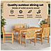 Set da Pranzo per Giardino 6 pcs Marrone 150 x 90 x 74 cm - Foto miniatura 3