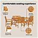 Set da Pranzo per Giardino 6 pcs Marrone 150 x 90 x 74 cm - Foto miniatura 4