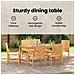 Set da Pranzo per Giardino 6 pcs Marrone 150 x 90 x 74 cm - Foto miniatura 5