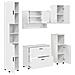Set di mobili per il bagno 5 pcs Bianco lucido 30 x 35 x 192 cm - Foto miniatura 1