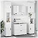 Set di mobili per il bagno 5 pcs Bianco lucido 30 x 35 x 192 cm - Foto miniatura 2