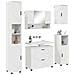Set di mobili per il bagno 5 pcs Bianco lucido 30 x 35 x 192 cm - Foto miniatura 3