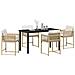 Set da Pranzo per Giardino 5 pcs Beige polyrattan - Foto miniatura 3