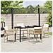 Set da Pranzo per Giardino 5 pcs Beige polyrattan - Foto miniatura 4