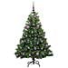 Albero di Natale artificiale con 150 LED Verde 150 cm PE e PVC - Foto miniatura 3
