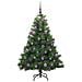 Albero di Natale artificiale con 150 LED Verde 150 cm PE e PVC - Foto miniatura 4