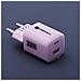 Caricabatterie Da Casa Originale Gan 33wpd 1x Usb-a 1x Usb-c Fino 33w Purple Per Smartphone - Foto miniatura 3