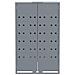 Copribidone con Ruote per 3 Bidoni Grigio 207x79x117cm Acciaio - Foto miniatura 5