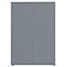 Copribidone con Ruote per 3 Bidoni Grigio 207x79x117cm Acciaio - Foto miniatura 6