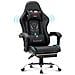 Sedia Da Gaming Sedia Da Computer Ergonomica Con Poggiapiedi, Supporto Lombare, Poggiatesta, Rotazione A 360° E Schienale Alto, Nero - Foto miniatura 1