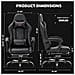 Sedia Da Gaming Sedia Da Computer Ergonomica Con Poggiapiedi, Supporto Lombare, Poggiatesta, Rotazione A 360° E Schienale Alto, Nero - Foto miniatura 3