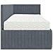 Struttura Letto Angolare con Materasso 2 pcs Grigio Velluto - Foto miniatura 8