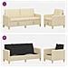 Set di Divani con Storage 2 pcs Crema Poliestere - Foto miniatura 4