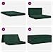 Divano Letto Pieghevole 140 x 67 x 45 cm Verde Scuro - Foto miniatura 8