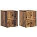 Mobiletto da notte a muro 2 pcs Legno antico 33 x 34,5 x 40 cm - Foto miniatura 1