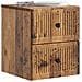Mobiletto da notte a muro 2 pcs Legno antico 33 x 34,5 x 40 cm - Foto miniatura 2